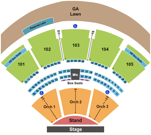 Ameris Bank Amphitheatre AJR Seating Chart
